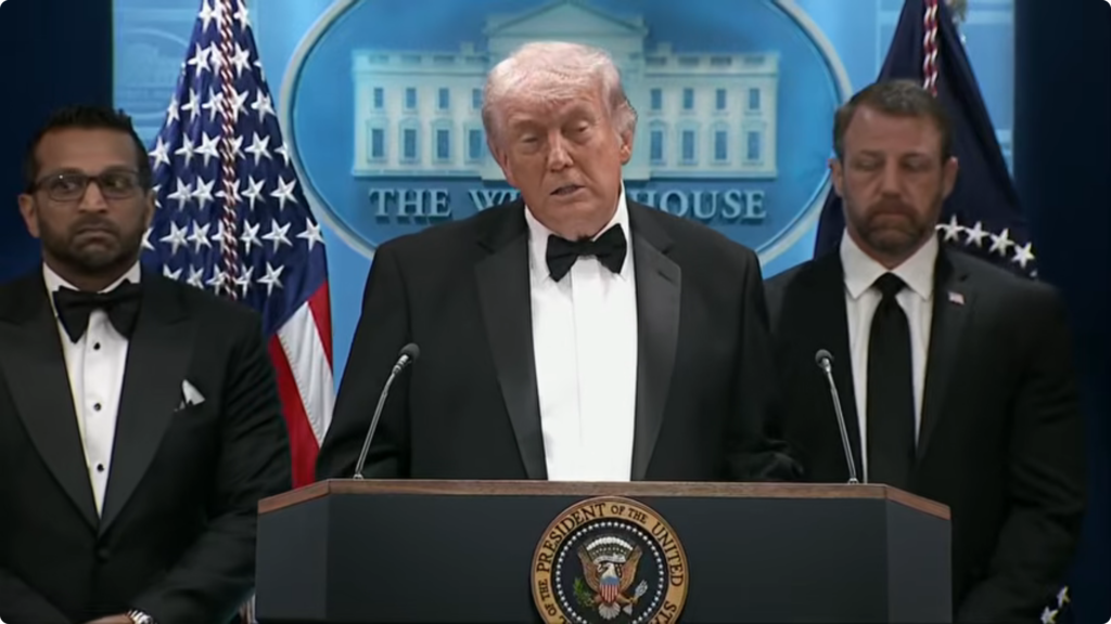 Trump gives first remarks after shooting at White House